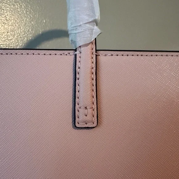 NWT Tory Burch Emerson Saffiano Leather Small Tote in Pink Quartz - Picture 7 of 16